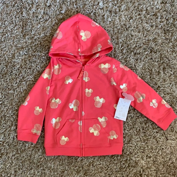 Disney Jumping Beans Other - Baby girl Minnie Mouse coral French terry hoddie